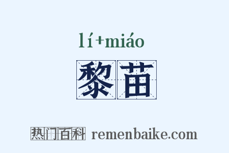 黎苗是什么意思的图片